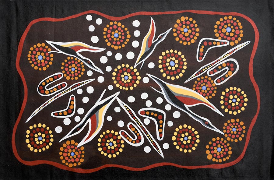 Australian_DotPainting_Sammlung_Scheps-Bretschneider_Bild_28_Geese_StoryDSC_0134
